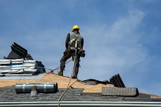 Professional Roof Replacement technician working in Rice, WA